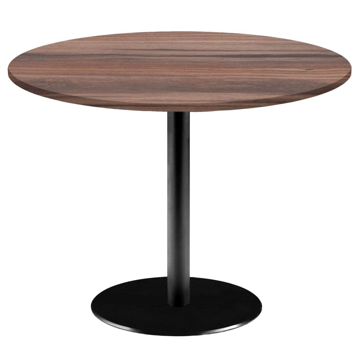 RestooTab Tisch Rome XL rund - Dekor Holz 75x120 cm (HxØ); Platte eiche geräuchert, Gestell schwarz; rund