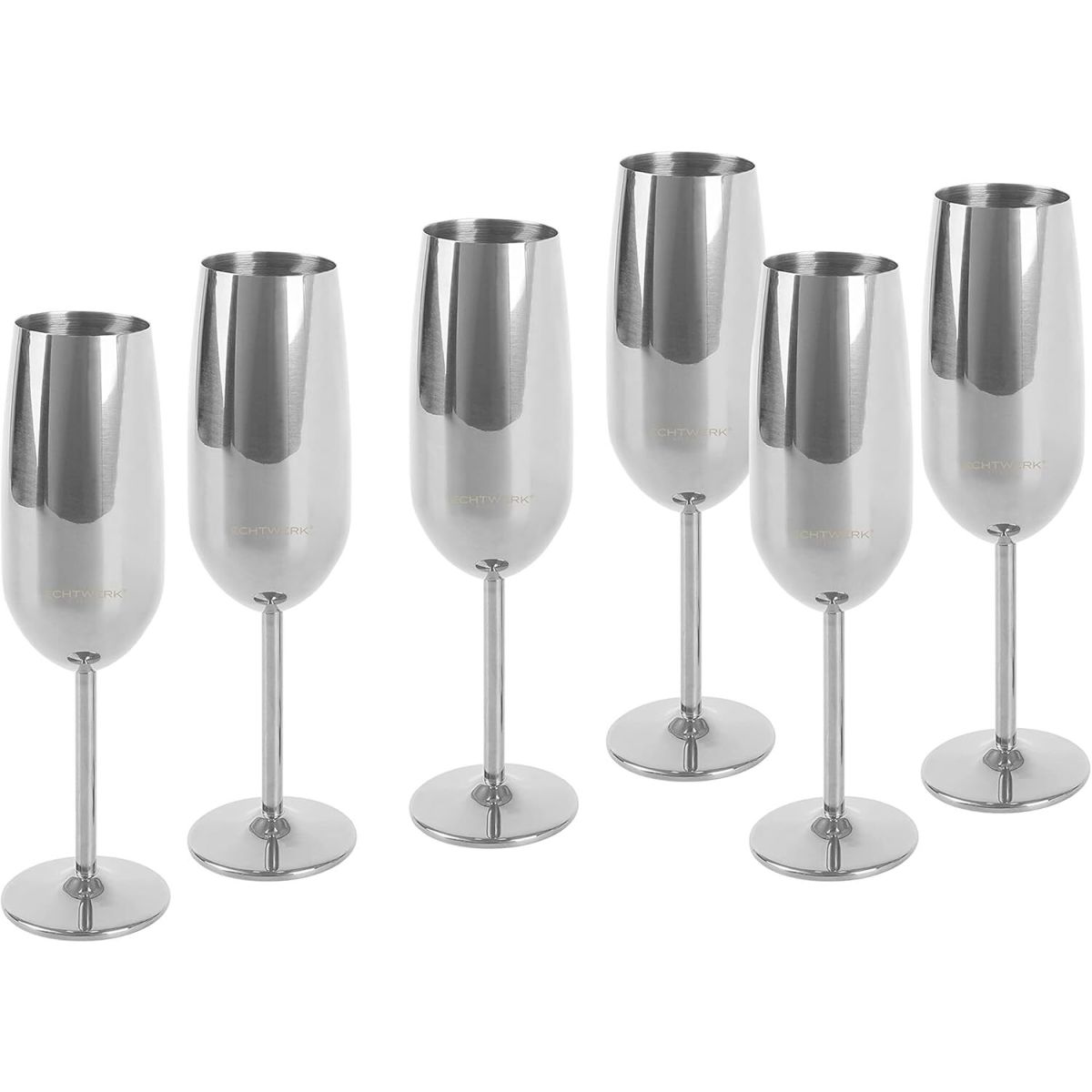 ECHTWERK Sektgläser 250 ml, 7x23 cm (ØxH); silber; 6 Stück / Pack