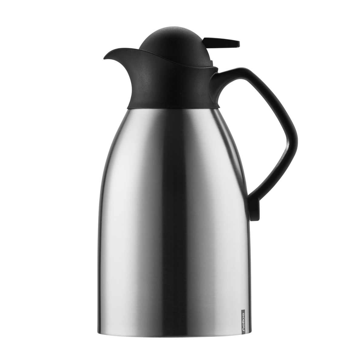 helios Edelstahl-Isolierkanne mit Drucktaste 2 l, 13.6x28 cm (ØxH); silber/schwarz