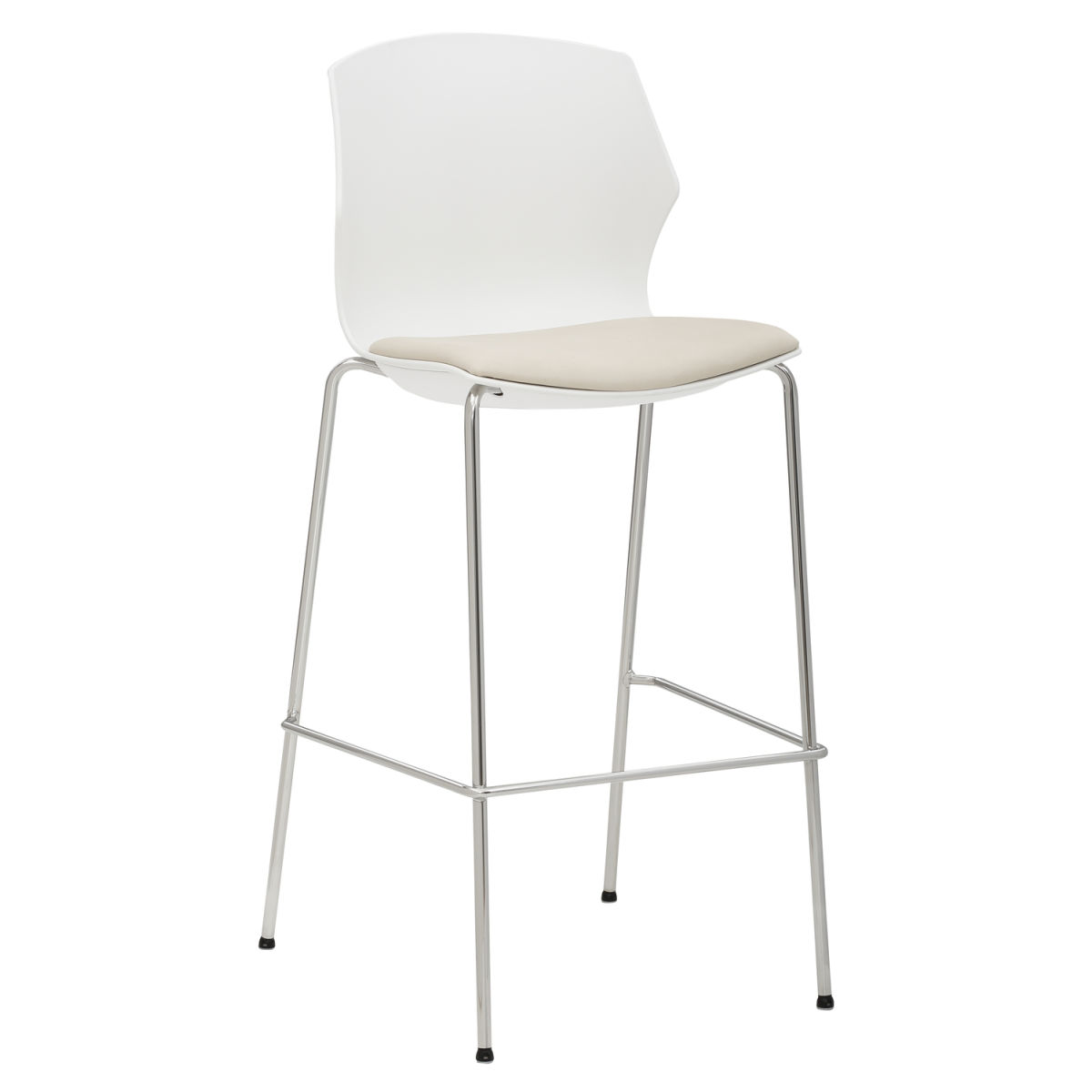 Mayer Sitzmöbel Kantinenhocker gepolstert (2 Stück) 52x57x110 cm (BxTxH); Sitz beige; 2 Stück / Pack