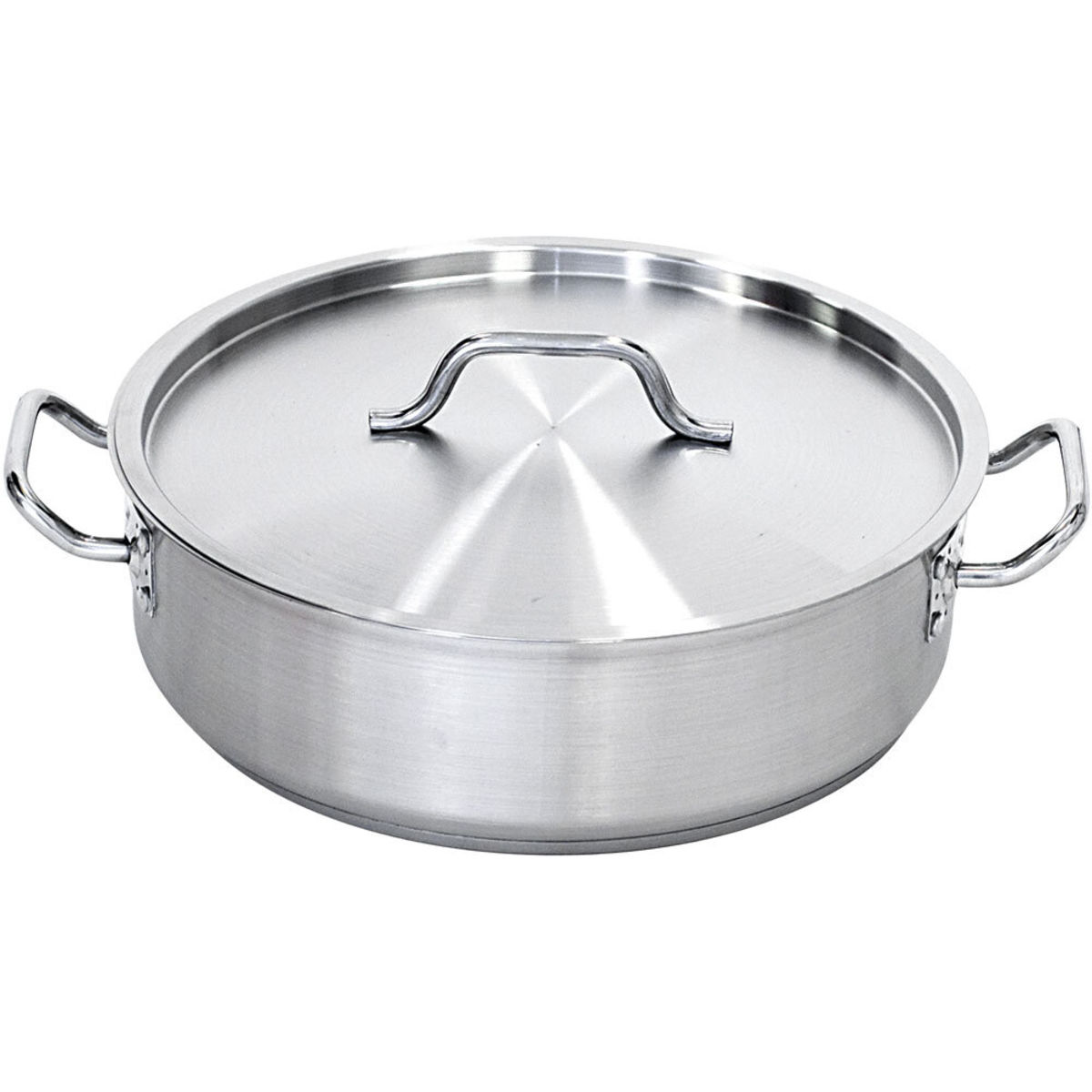 Stalgast Edelstahl Bratentopf mit Deckel 11.2 l, 36x11 cm (ØxH); silber