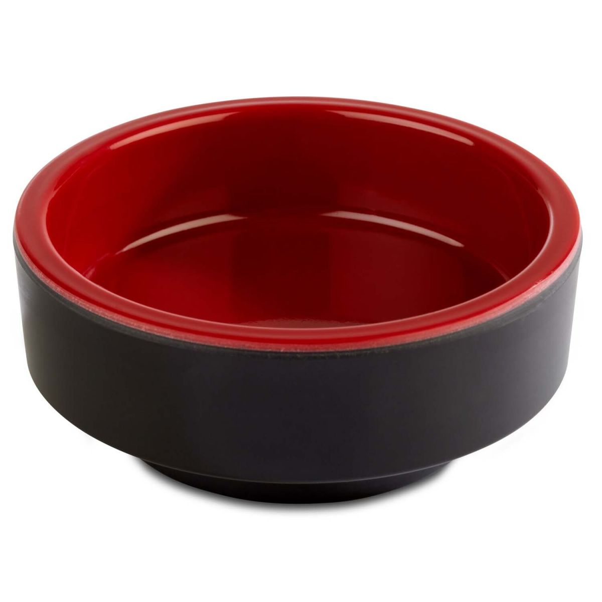 APS Schale ASIA PLUS, Melamin, rund 40 ml, 7.5x7.5x7.5x3 cm (LxBxØxH); schwarz/rot; rund