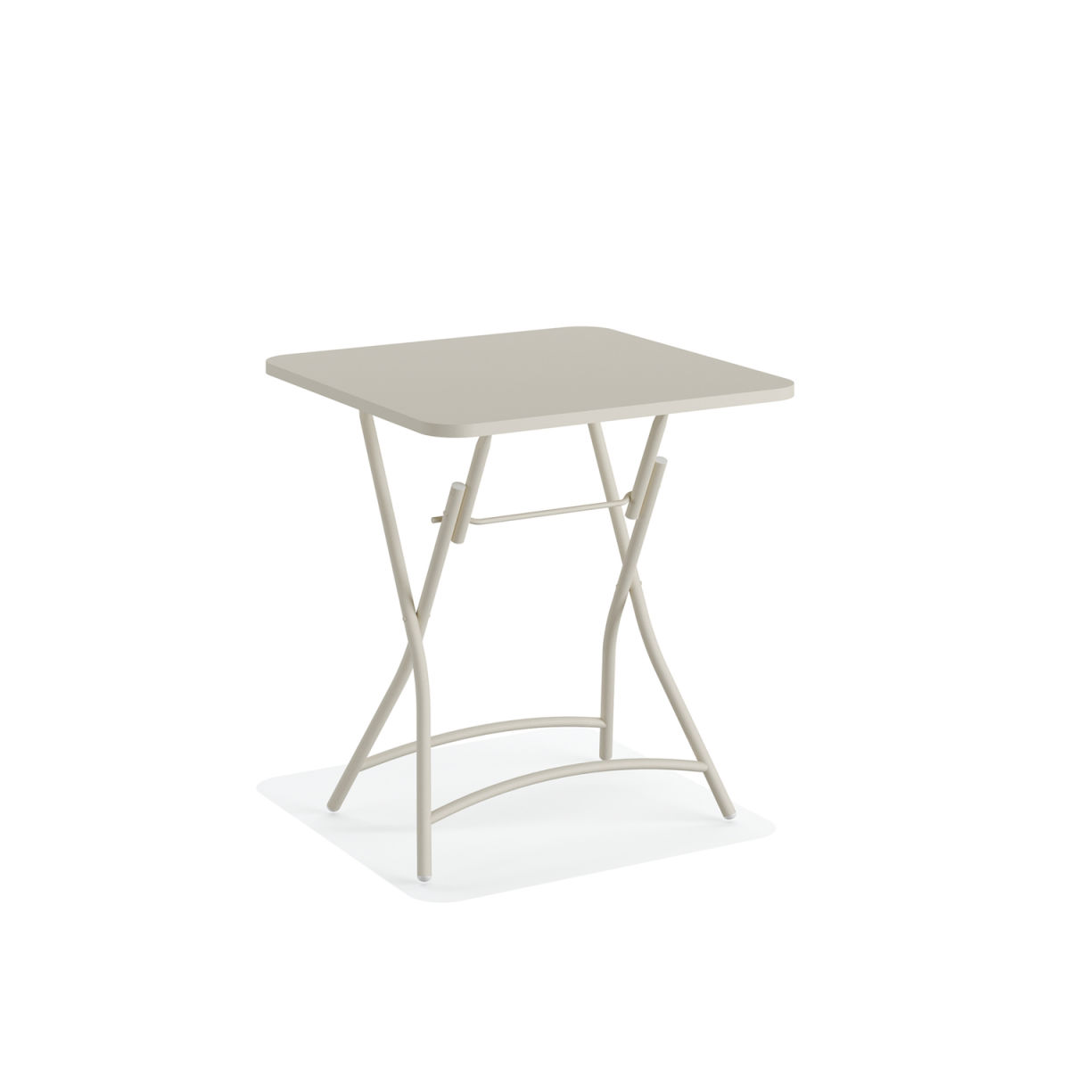 Feros Klapptisch Breeze Bistro Metall 60x60x74 cm (LxBxH); beige