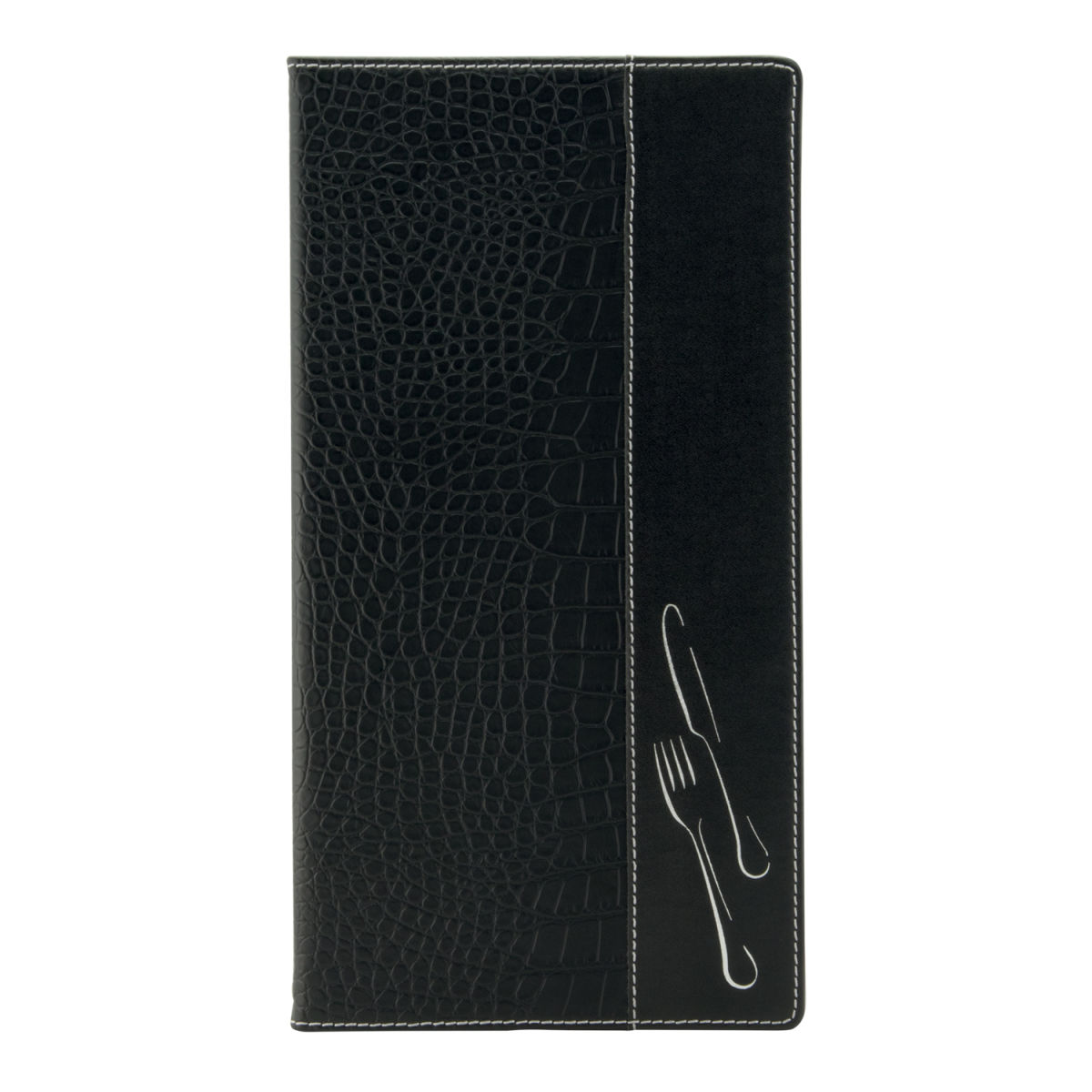 Carta A45 Design - Nero - Similpelle effetto coccodrillo - 4 facciate Securit; 18.5x35 cm (LxH); nero