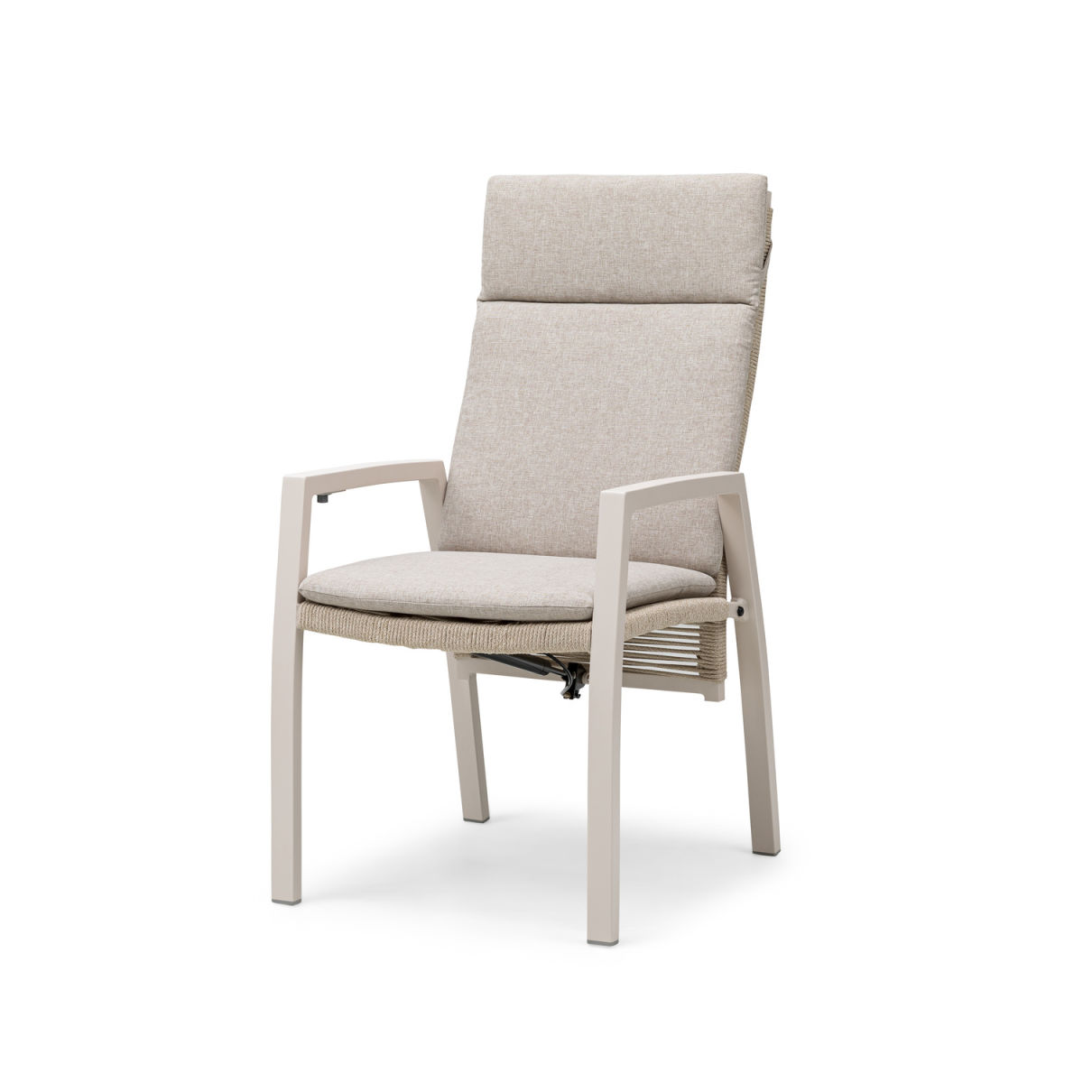 Sedia reclinabile da esterno Palazzo con schienale in corda Barths; 61x56.5x107 cm (LxPxH); sabbia; 2 pz. / Pacco