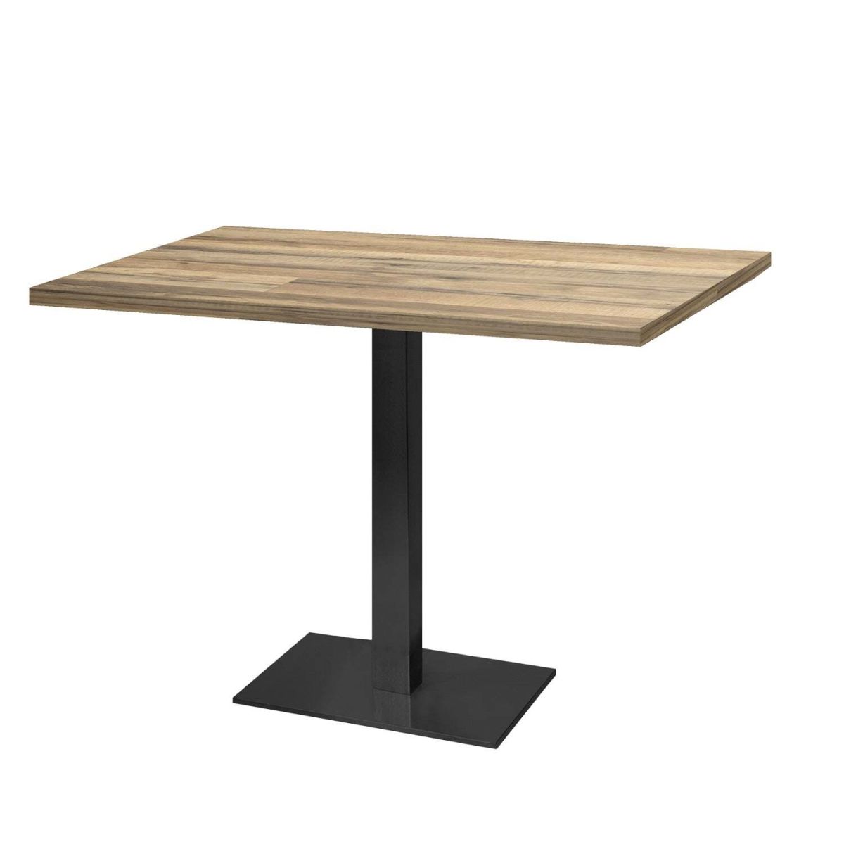 Tavolo Milano rettangolare - laminato legno & tinta unita RestooTab; 120x70x75 cm (LxLxH); quercia/marrone vintage; rettangolare