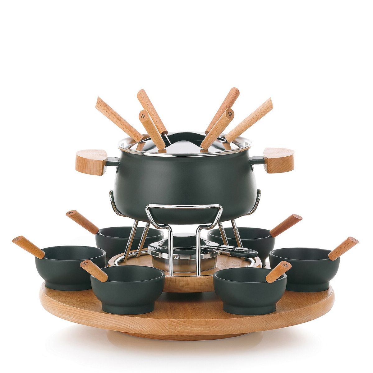 kela Fonduekarussell Natura Metall 1.2 l, 25.5x39 cm (HxØ); schwarz