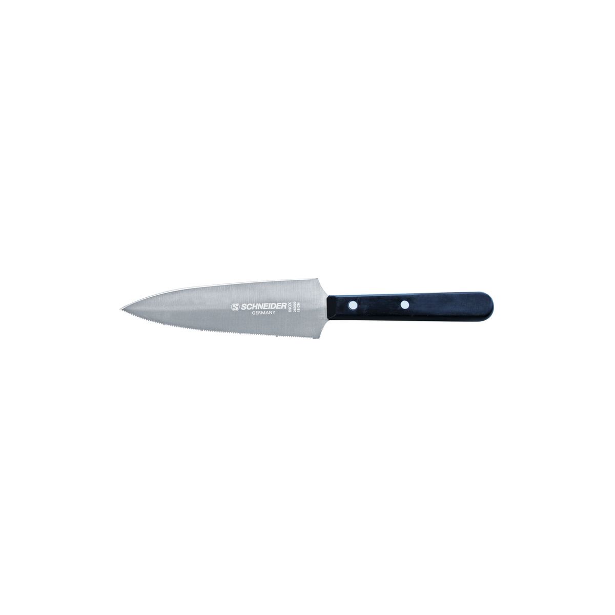 Schneider Tortenmesser glatte Schneide, feine Säge Klingenlänge 16 cm, 16 cm (L); schwarz