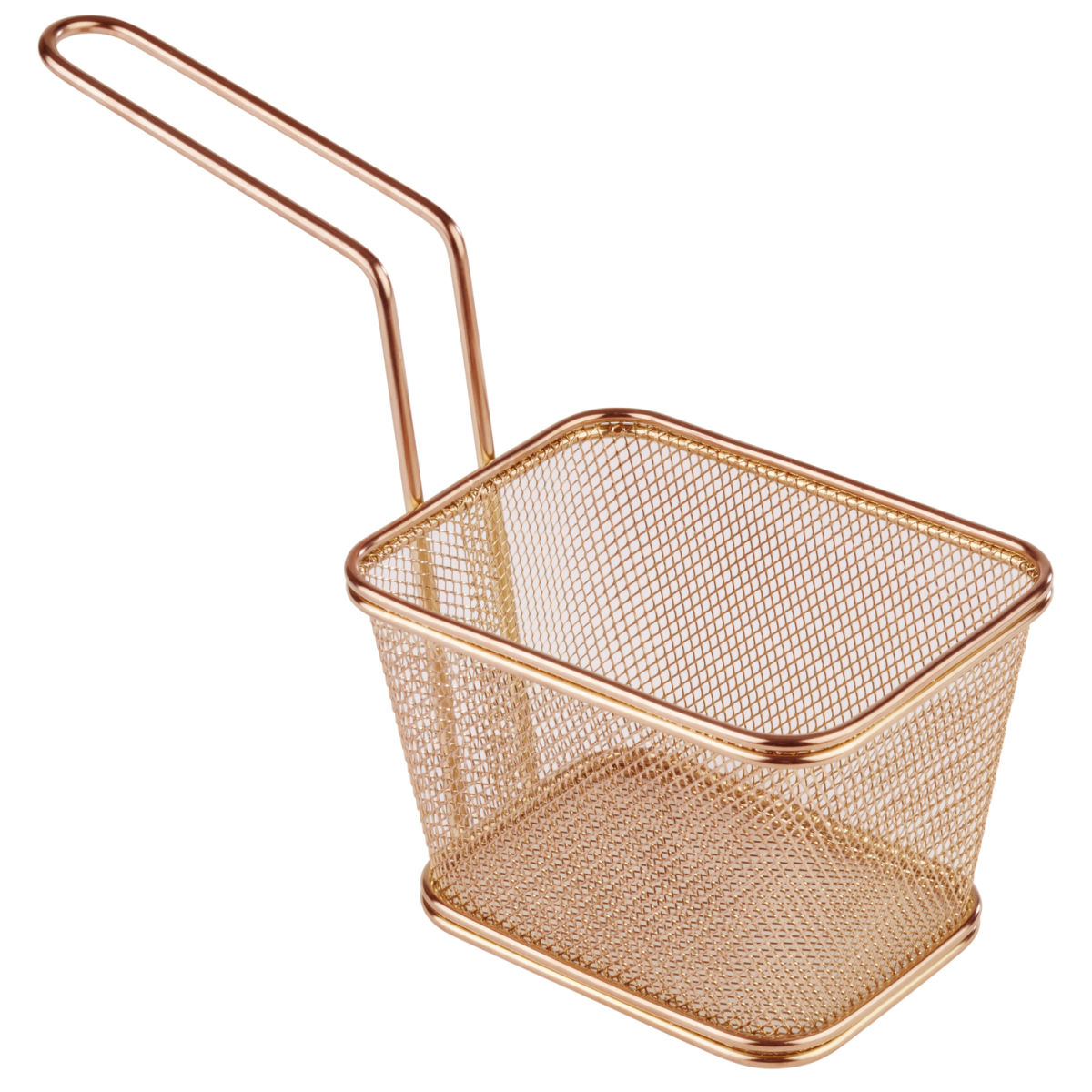 APS Servier-Frittierkorb SNACKHOLDER, Edelstahl, eckig 13x10.5x9 cm (LxBxH); gold; rechteckig