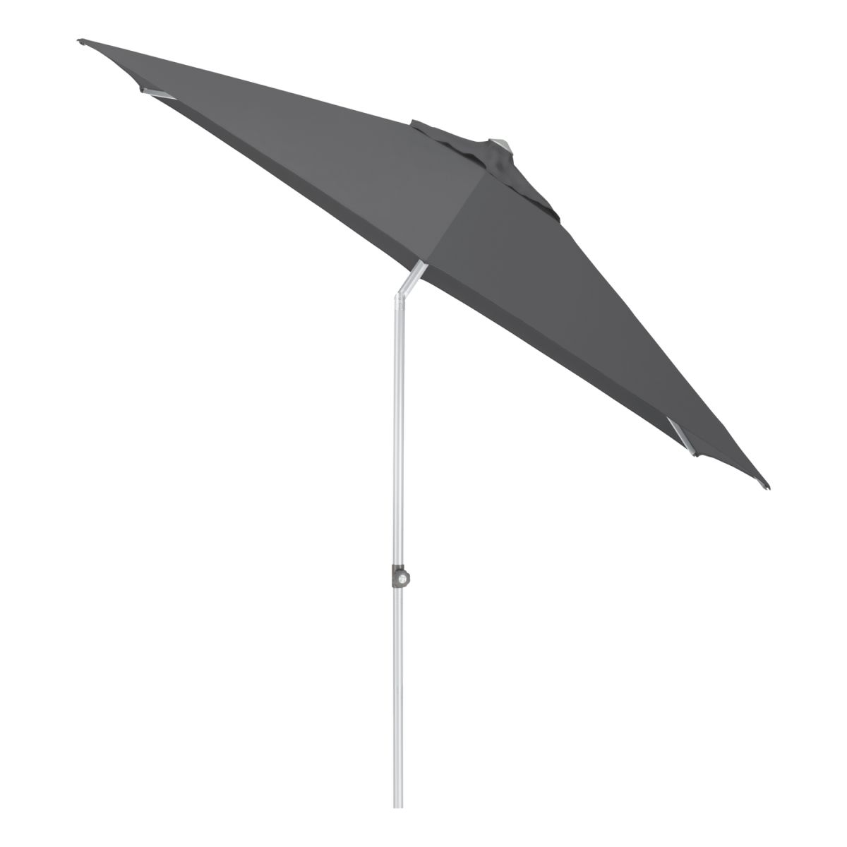 KETTLER Schirm UPF 50+ EASY PUSH, mit PU-Beschichtung 300x300x300x250 cm (LxBxØxH); anthrazit; Gestell silber; rund