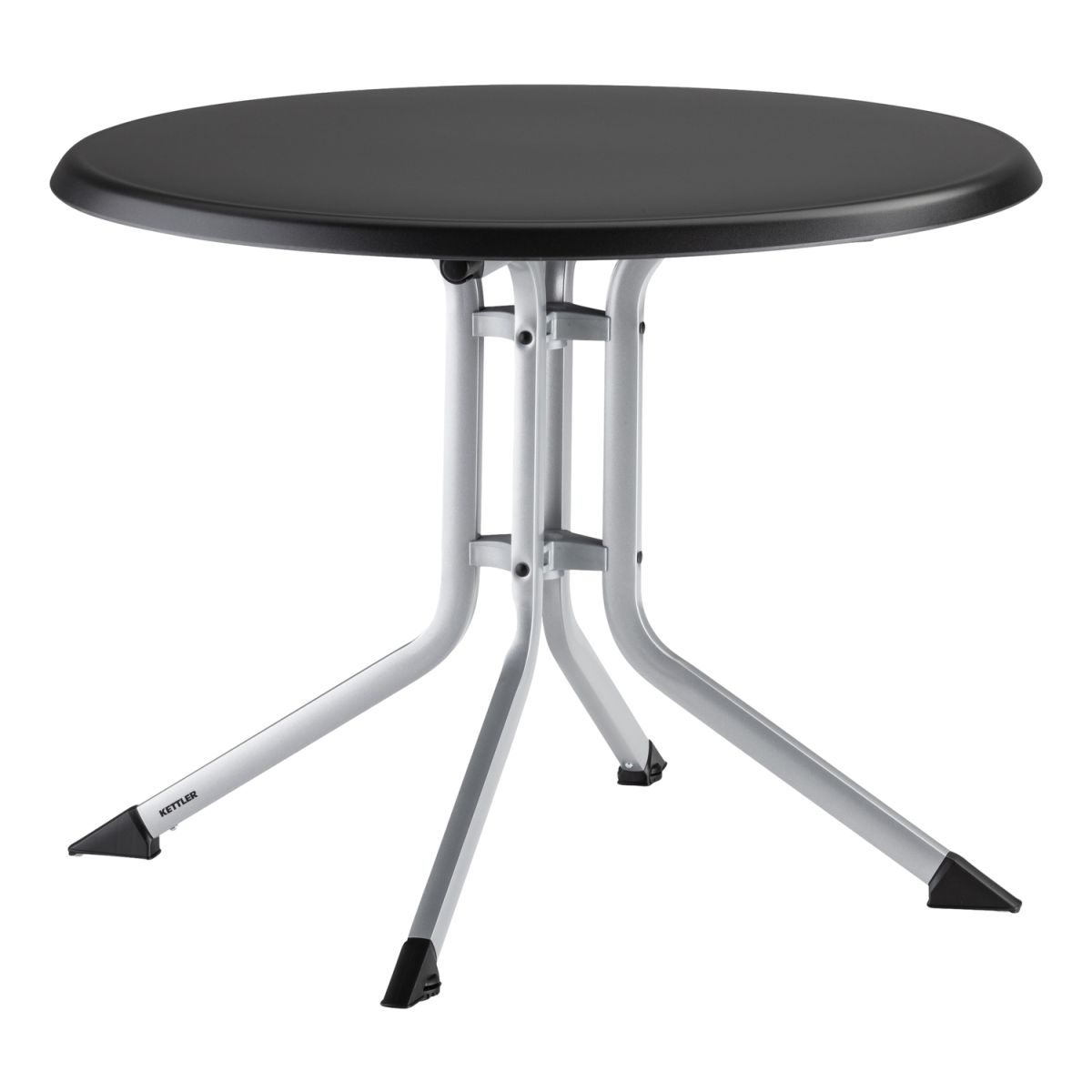 KETTLER Klapptisch rund BOULEVARD; 70x70x74 cm (LxBxH); Platte anthrazit, Gestell silber; rund