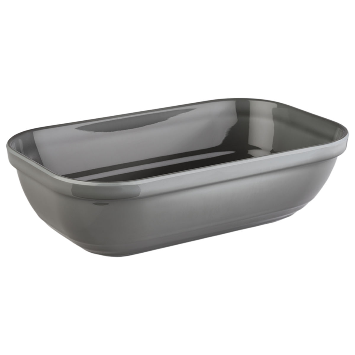 APS GN 1/4 Schale EMMA, Melamin 1500 ml, 26.5x16.2x7.5 cm (LxBxH); grau; rechteckig