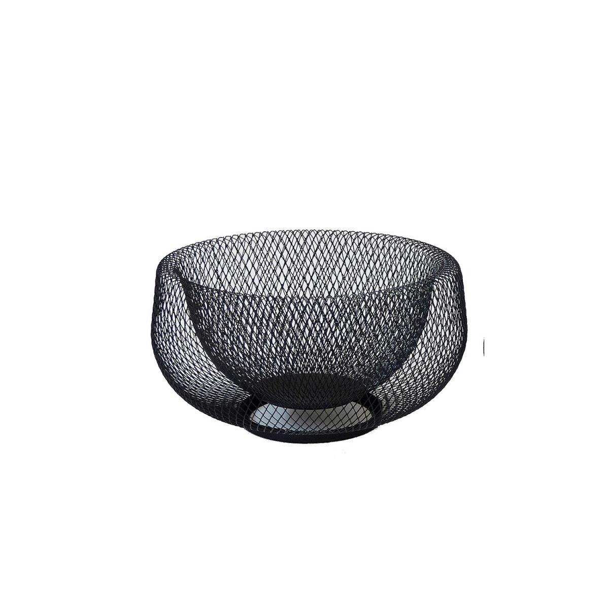 kela Fruchtkorb Marlo Metall 11 cm (H); schwarz; rund
