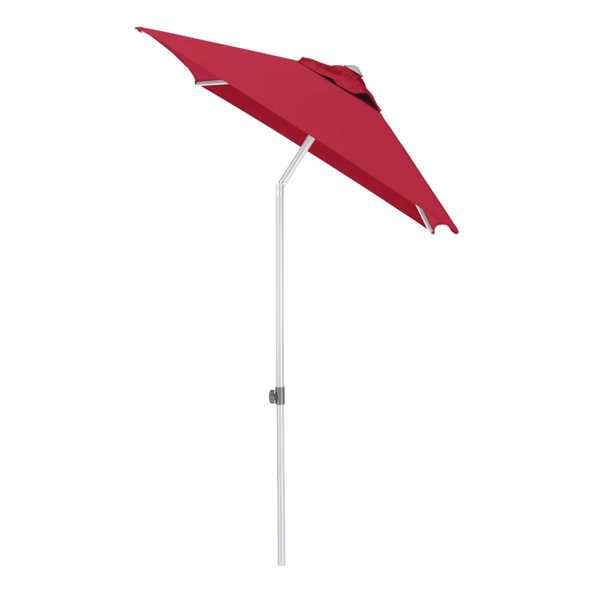 KETTLER Schirm UPF 50+ EASY PUSH, mit PU-Beschichtung 150x210x250 cm (LxBxH); rot; Gestell silber; rechteckig