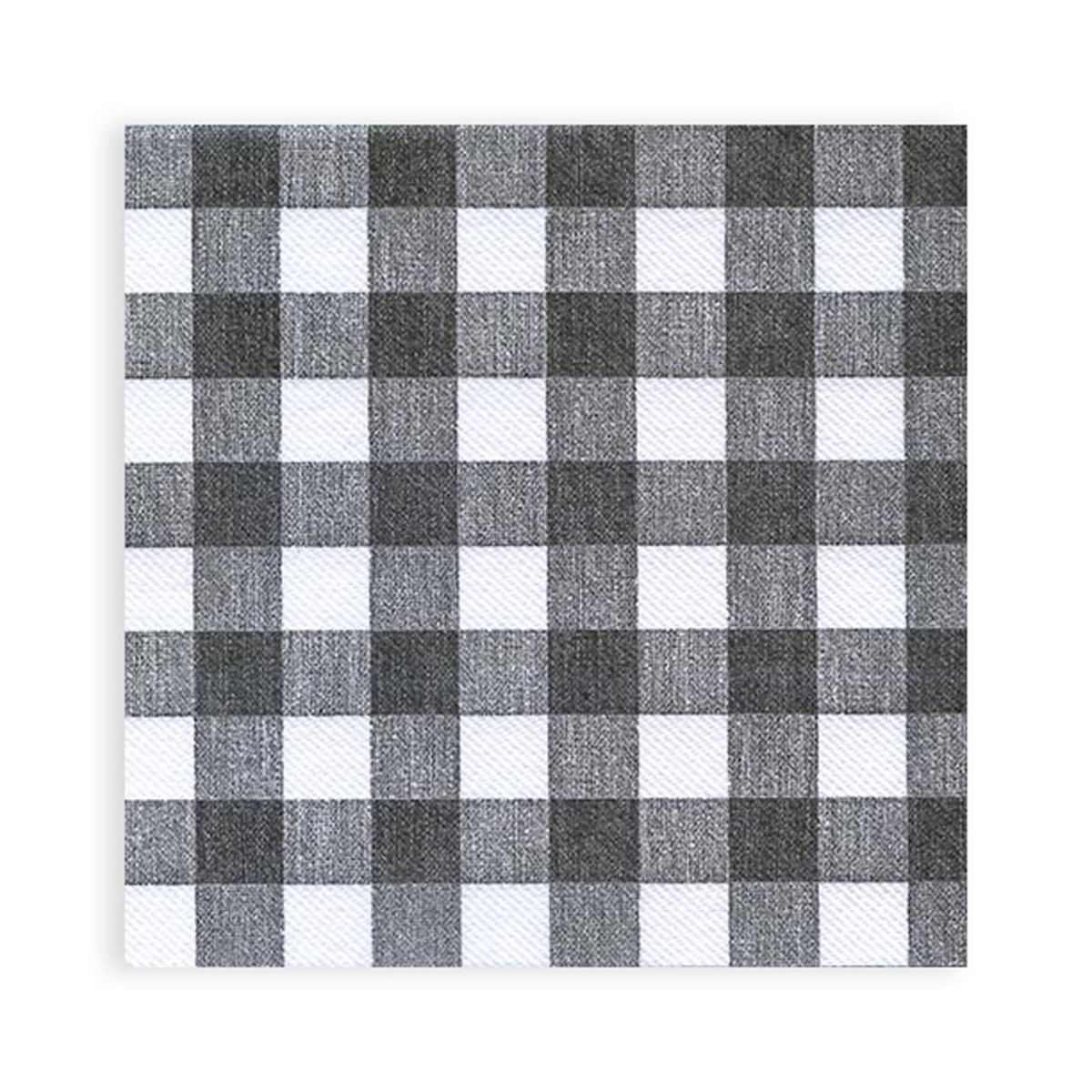 Plock Airlaid Motivserviette, kariert 40x40 cm (BxL); grau; 800 Stück / Pack