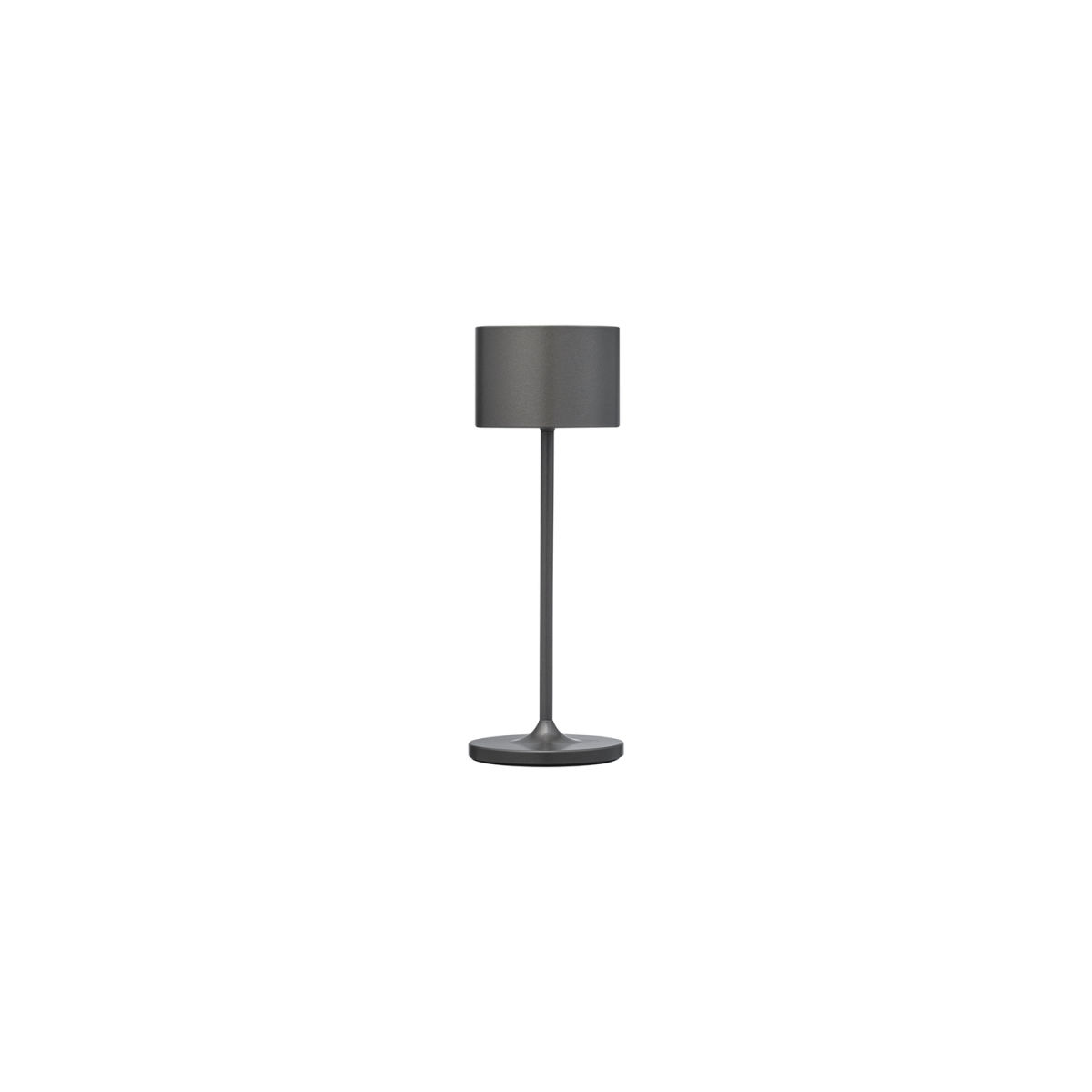 blomus Mobile LED Tischleuchte -FAROL Mini- Farbe Gunmetal 7x7x7x19 cm (LxBxØxH); grau