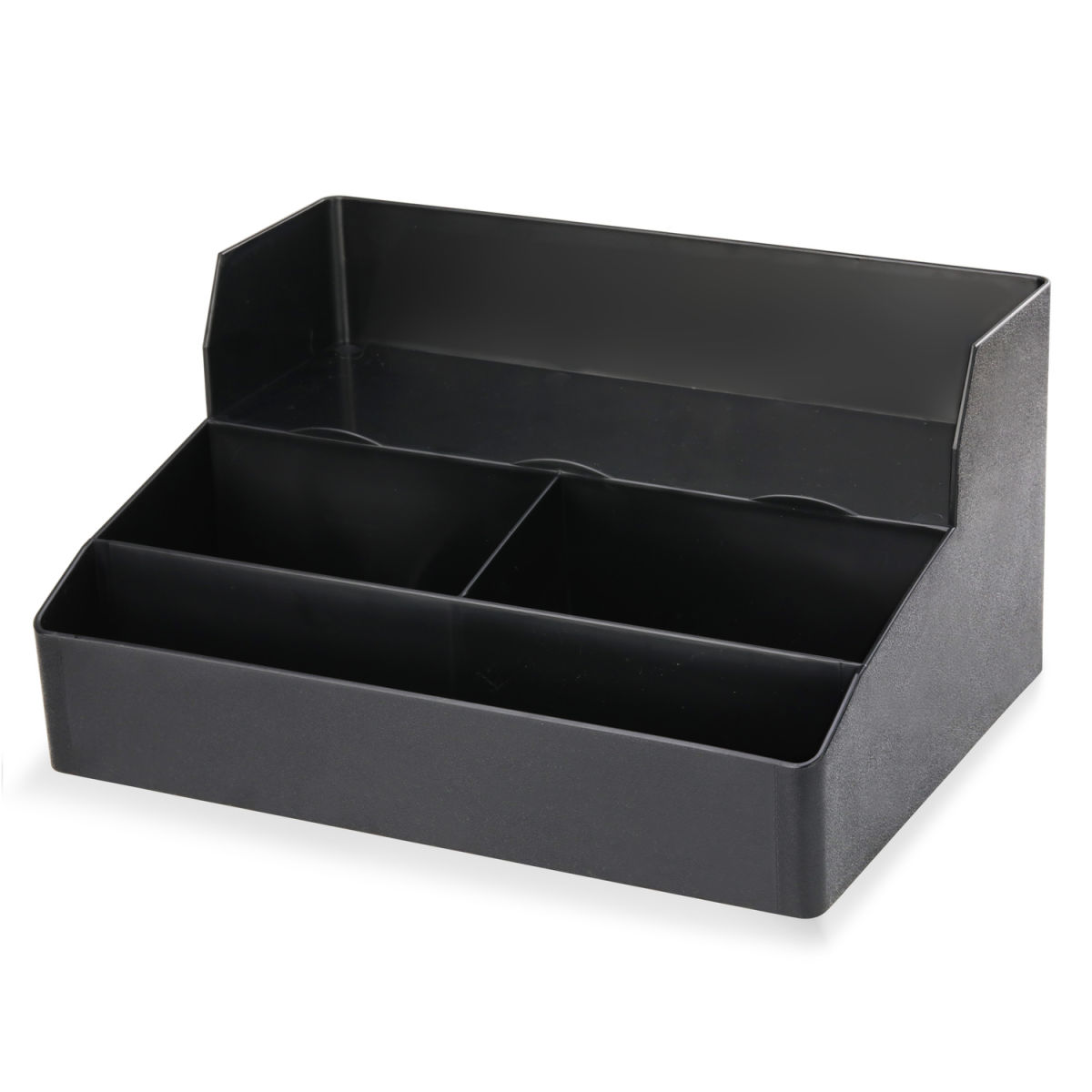 Organizer per angolo caffè, 3 scomparti, un ripiano, nero, 356x256x180 (LxPxA) Stalgast; 35.6x18x25.6 cm (LxHxP); nero