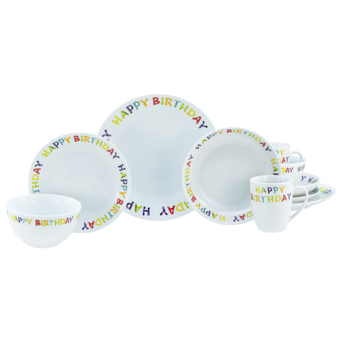 CreaTable Happy Birthday - Kombiservice 10-tlg weiß