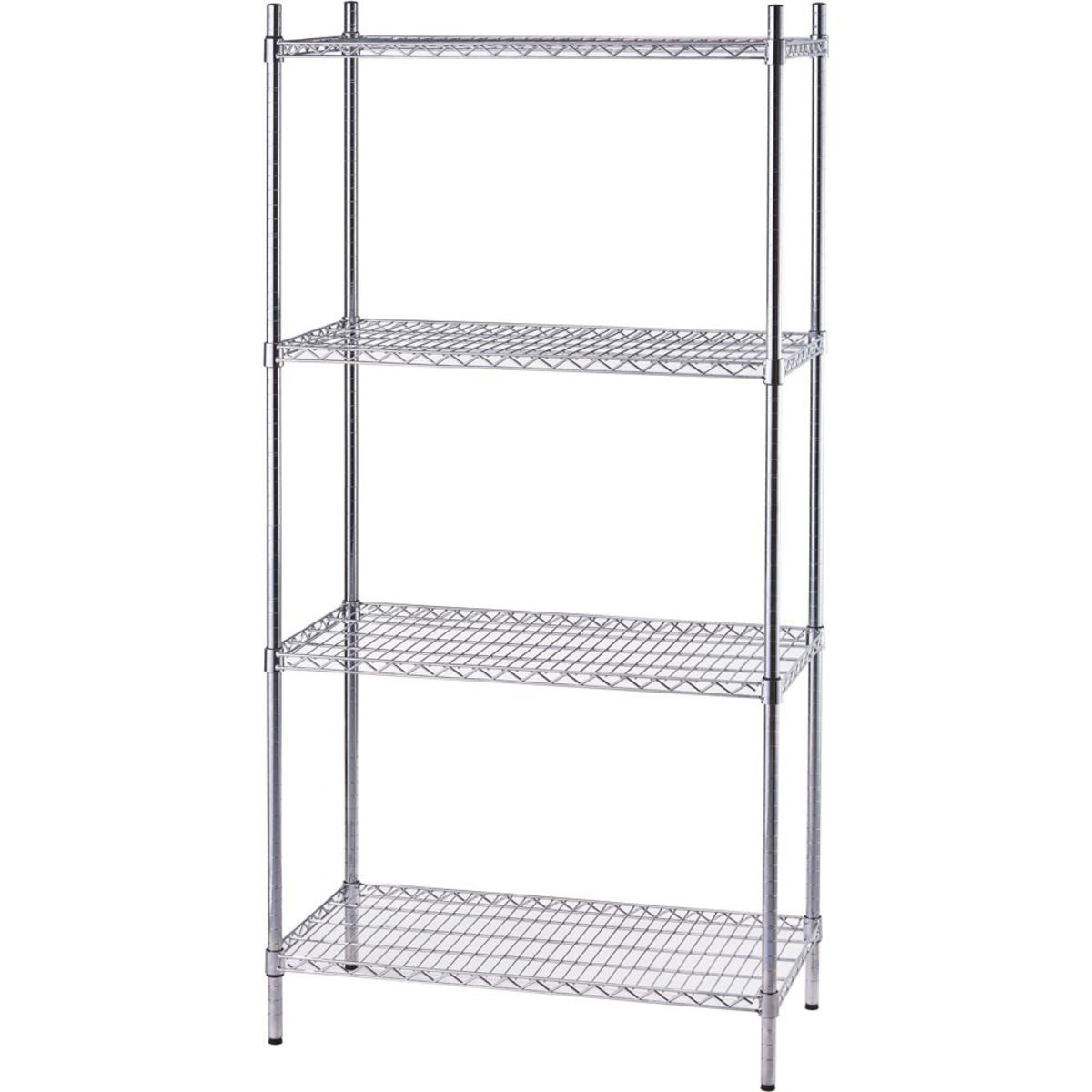 Stalgast Lagerregal aus Chromstahl 91x180x61 cm (BxHxT); silber