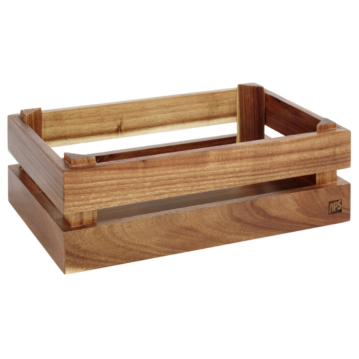 APS Holzbox SUPERBOX, Akazienholz GN 2/4 GN 1/4, 29x18.5x10.5 cm (LxBxH); hellbraun; rechteckig