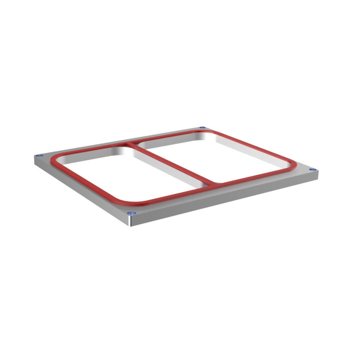Stalgast Siegelrahmen zweigeteilt für RK 1900 rot/silber