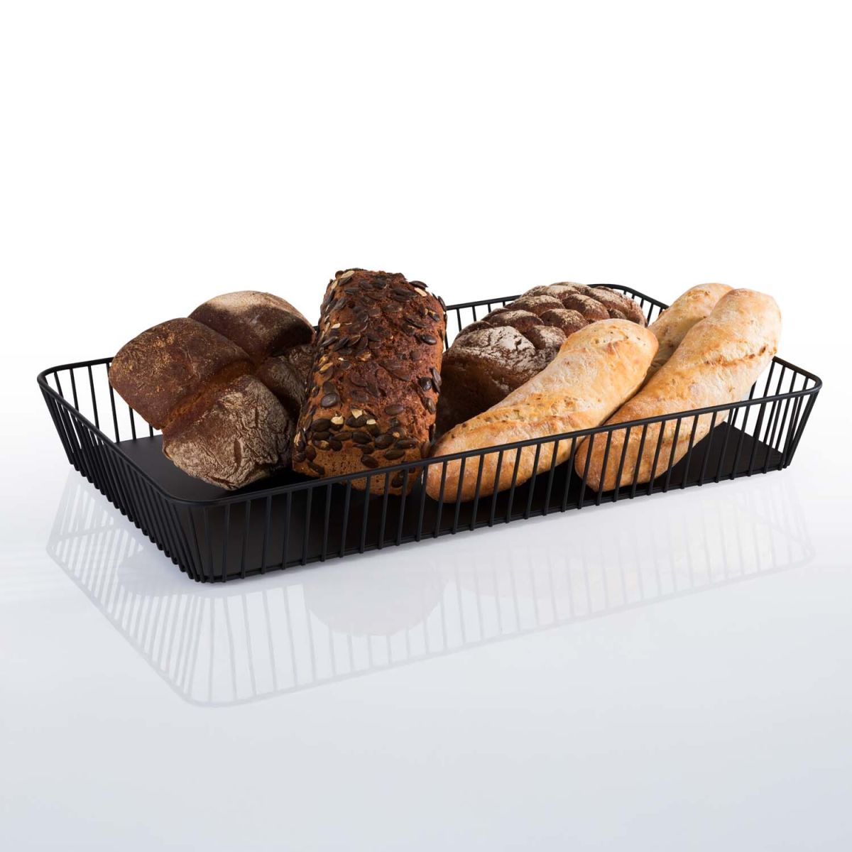 APS GN mand URBAN 1/1 ; Maat GN 1/1, 53x32.5x7.5 cm (LxBxH); zwart; rechthoekig
