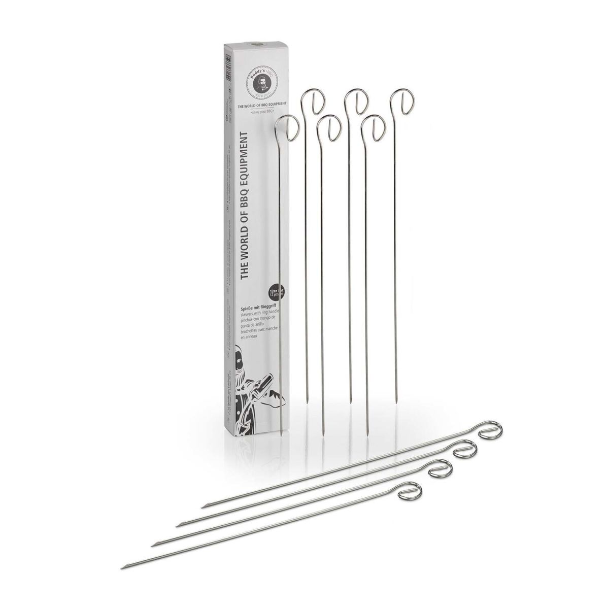 Buddy’s Bar Spieße, 12er Set, Edelstahl; 2.5 cm (L); silber; 12 Stück / Pack