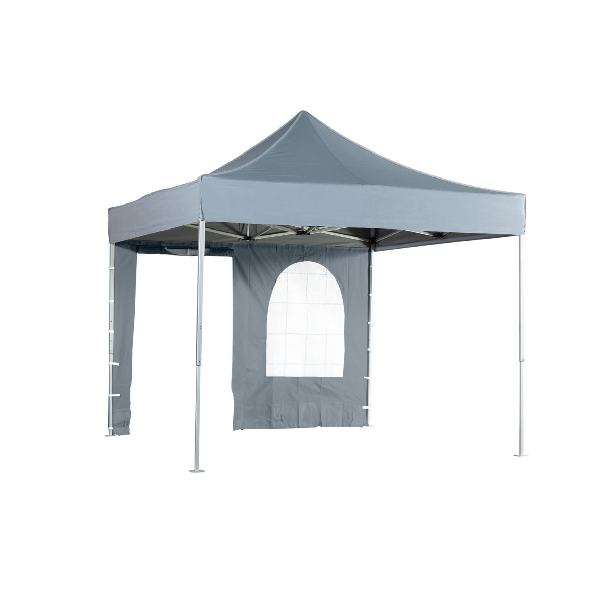 VeroTENT VeroTENT 3m Seitenwand mit Fenster und Türe 300x205 cm (LxB); grau