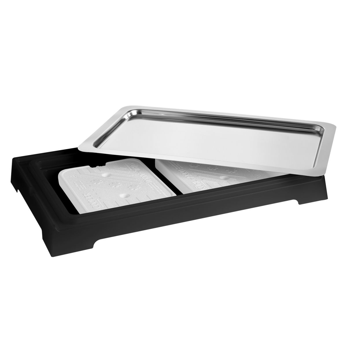 APS GN 1/1 Kühlbox TOP FRESH, inkl. 2 Kühlakkus 58x36x6.5x35 cm (LxBxHxT); schwarz; rechteckig