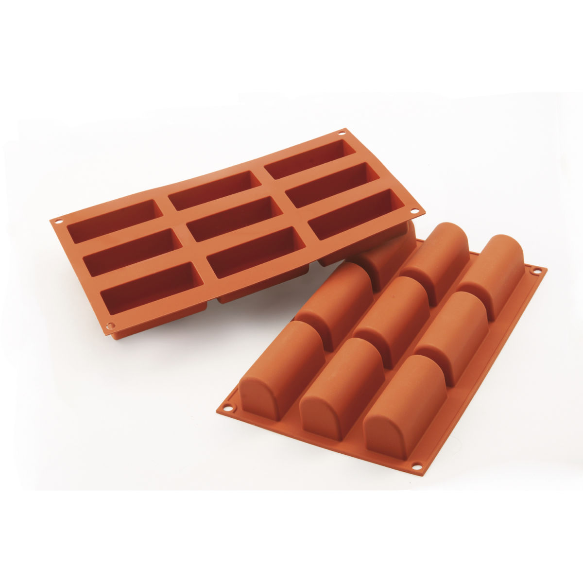 Schneider Silikonbackform Mulde 83 ml, 30x17.5x3.5 cm (LxBxH); rot