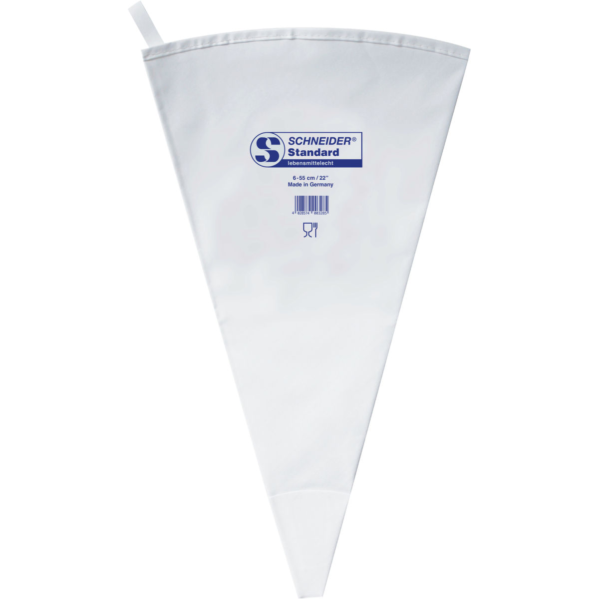 Schneider Spritzbeutel aus Baumwolle 55 cm (L); weiß