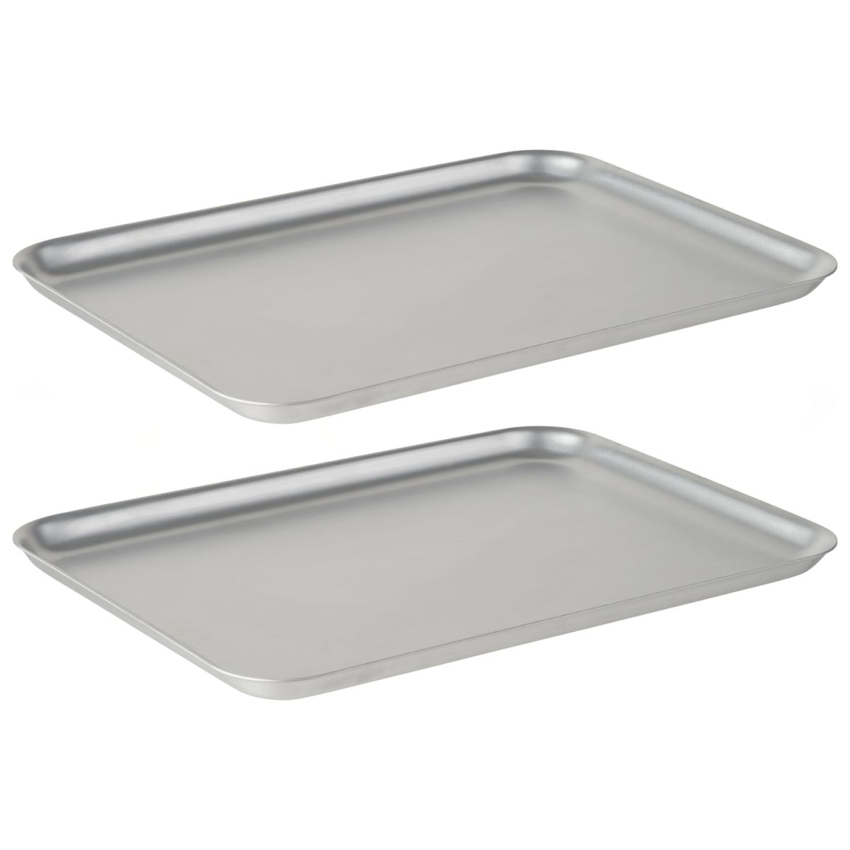 APS Tablett TREND, Aluminium; 37x26.5x2 cm (LxBxH); silber; rechteckig; 2 Stück / Pack