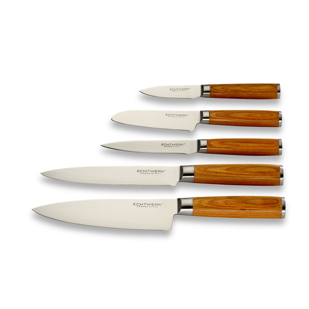 ECHTWERK Damastmesser Set 5-tlg silber
