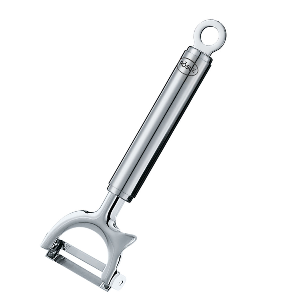 RÖSLE Pendelschäler quer Klingenlänge 3.2 cm, 17.5x5.5x2 cm (LxBxH); silber