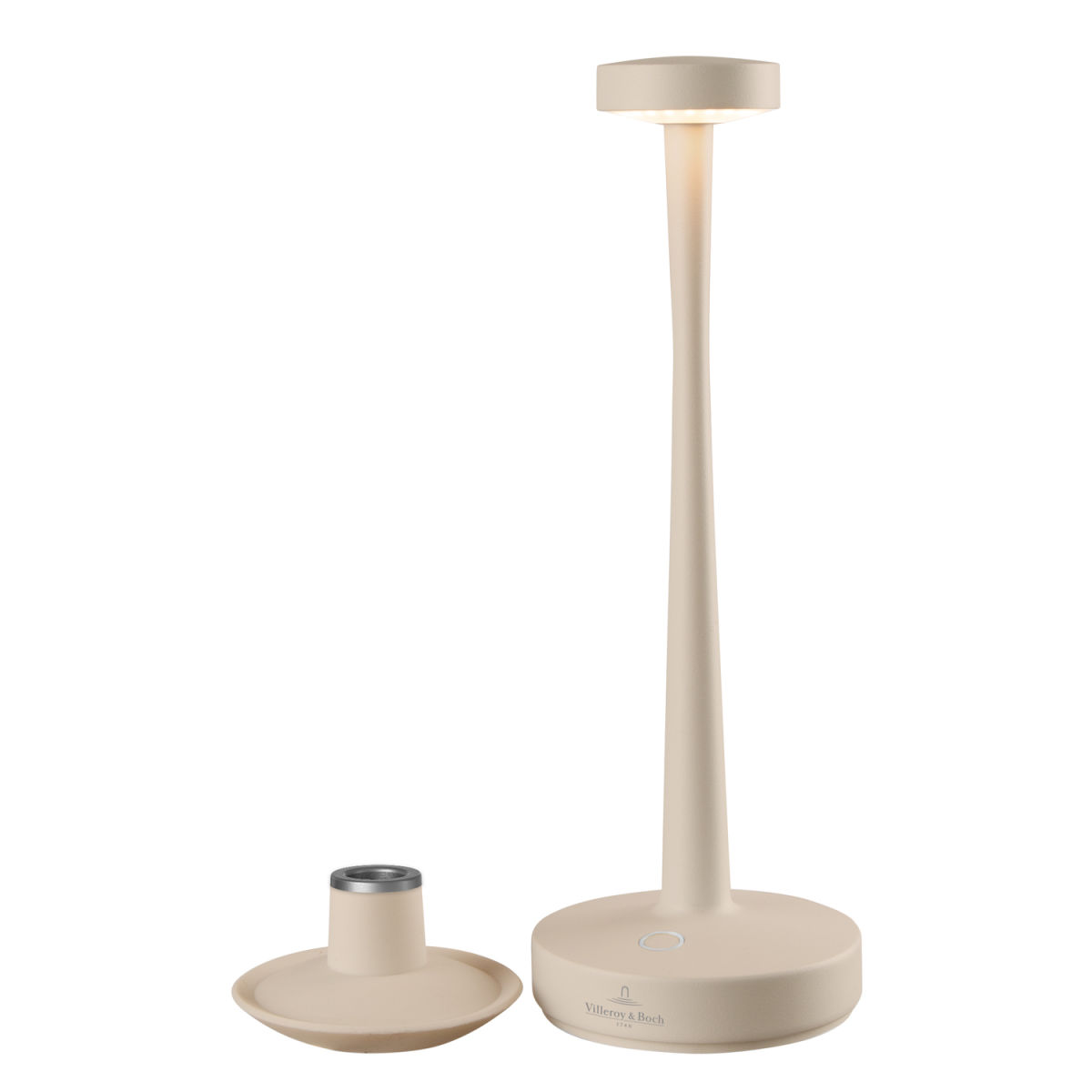 Villeroy & Boch AARHUS - Akku-Tischleuchte; 9.5x30 cm (ØxH); sand