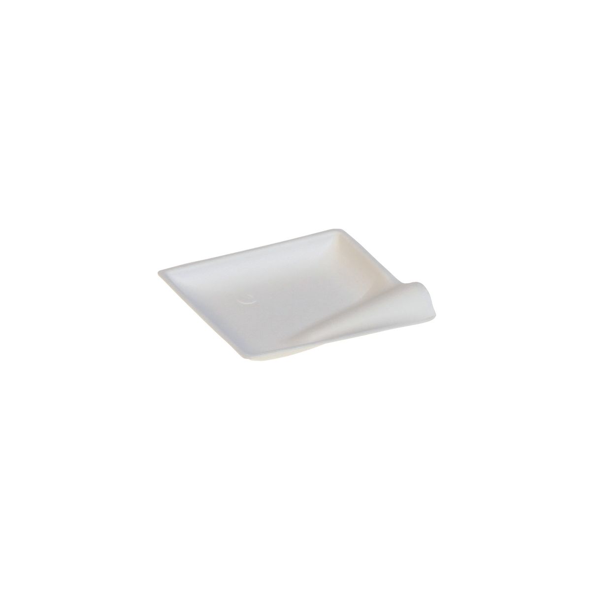 naturesse Teller Wave Zuckerrohr 0.9 cm (H); weiß; 500 Stück / Pack