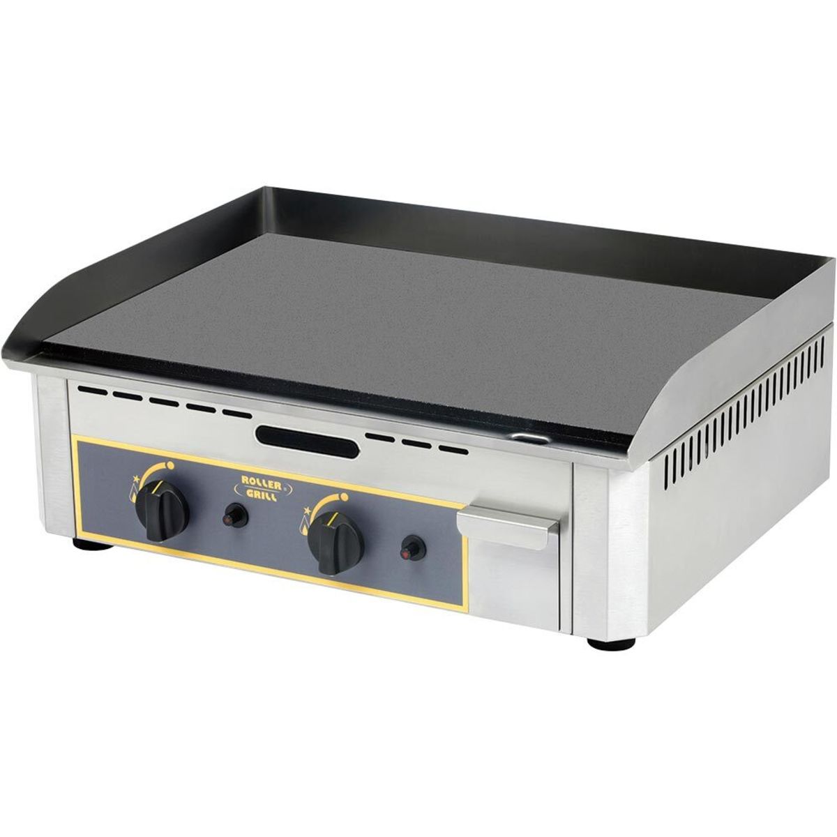 Roller Grill Gas-Griddleplatte, zwei Heizzonen 62x45x19 cm (BxTxH); schwarz/silber