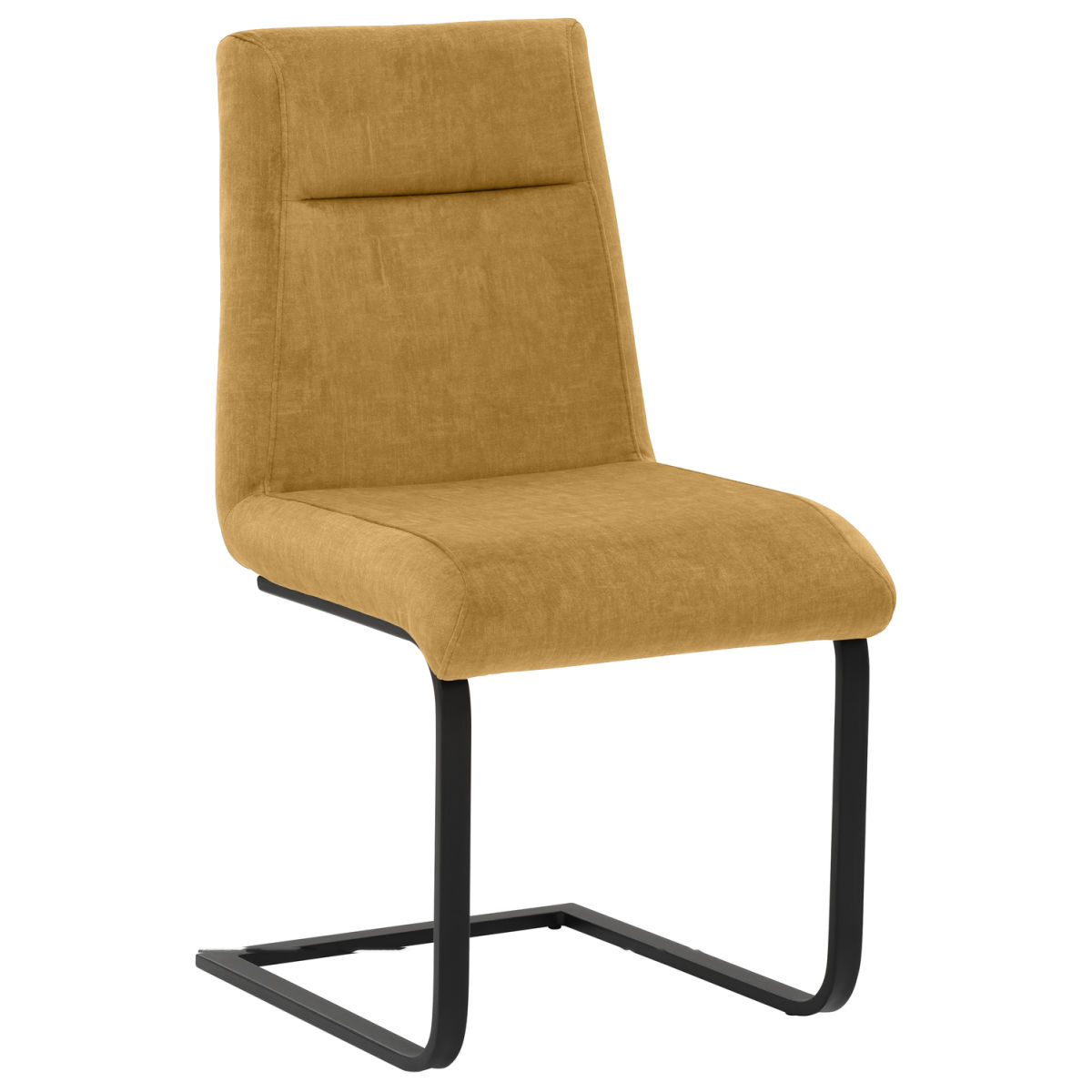 Mayer Sitzmöbel Stuhl 2133, Freischwinger 47x58x90 cm (BxTxH); Sitz senf, Gestell schwarz