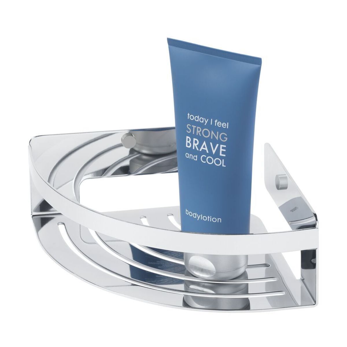 Cestino angolare Caddy cromato TIGER; 18.4x7 cm (LxH); argento