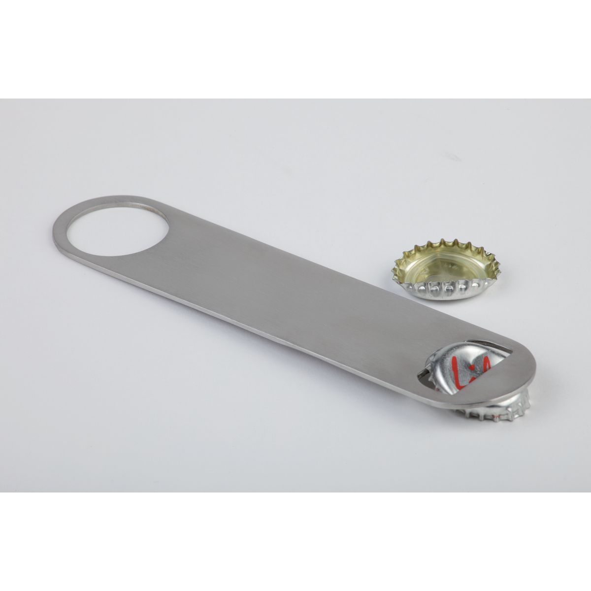 APS Kellner-Flaschenöffner, groß 18x4x0.5 cm (LxBxH); silber