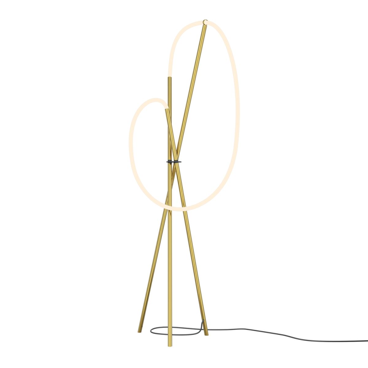 Maytoni Maytoni Stehleuchte Crochet Messing, aus Aluminium, LED, 2500lm, 3000K; 45x45x162 cm (LxBxH); messing; Gestell messing