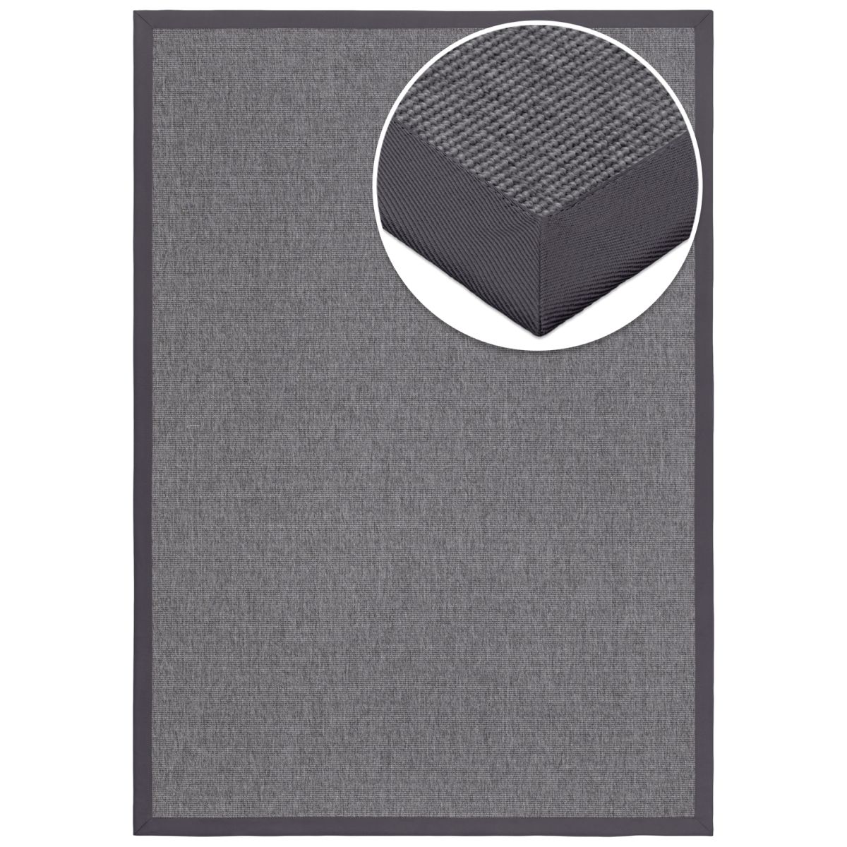 Grundstoff Outdoor Teppich Taffino Rips 340x240 cm (LxB); steingrau