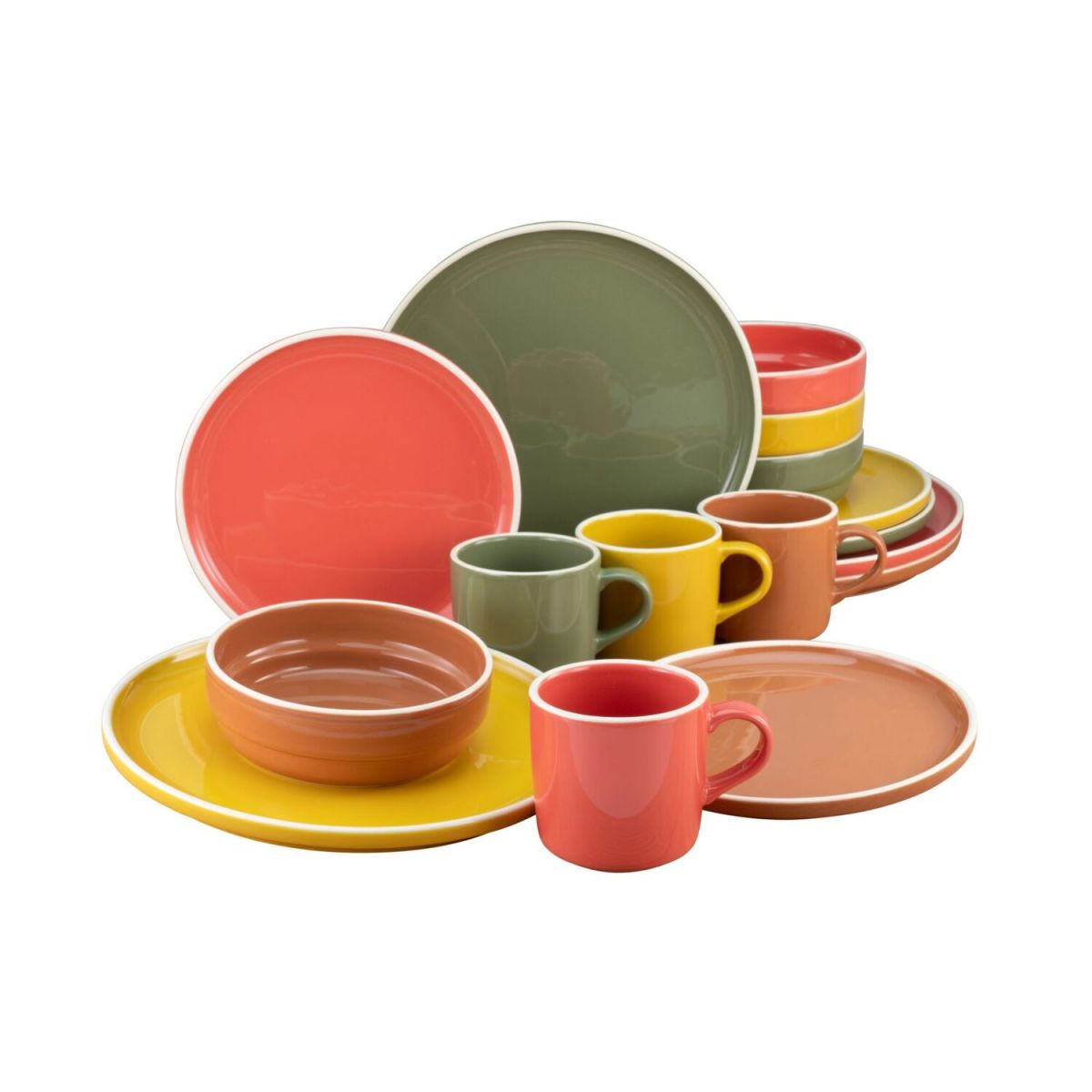 CreaTable Stack INDIAN SUMMER - Kombiservice 16-tlg mehrfarbig