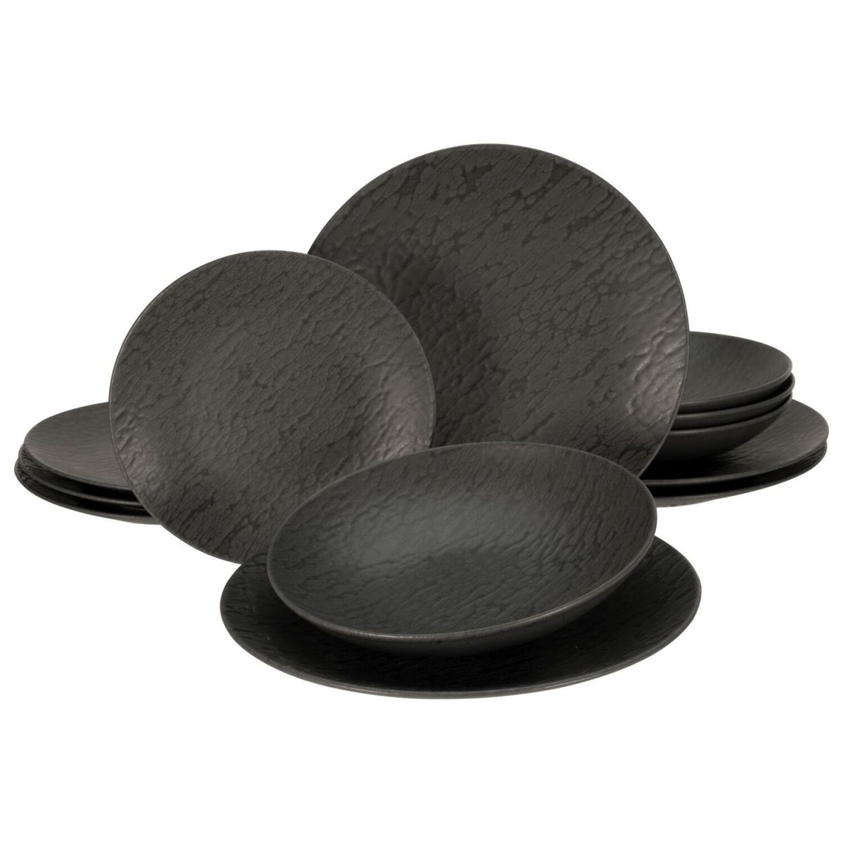 Schiefer black - Tellerset 12 tlg kaufen