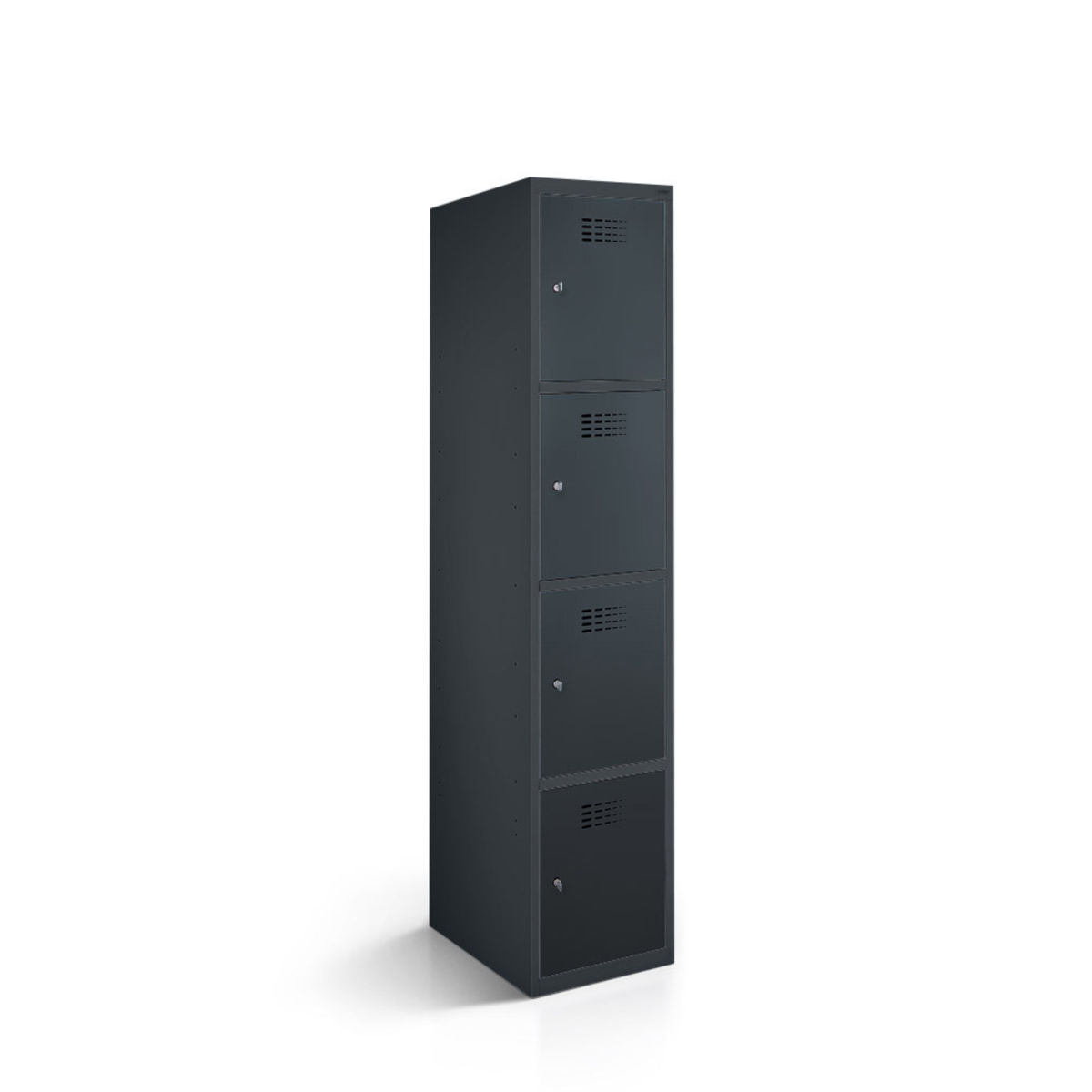 rotstahl Fächerschrank 4 Fächer mit anthrazitgrauem Korpus 40x50x180 cm (BxTxH); anthrazit