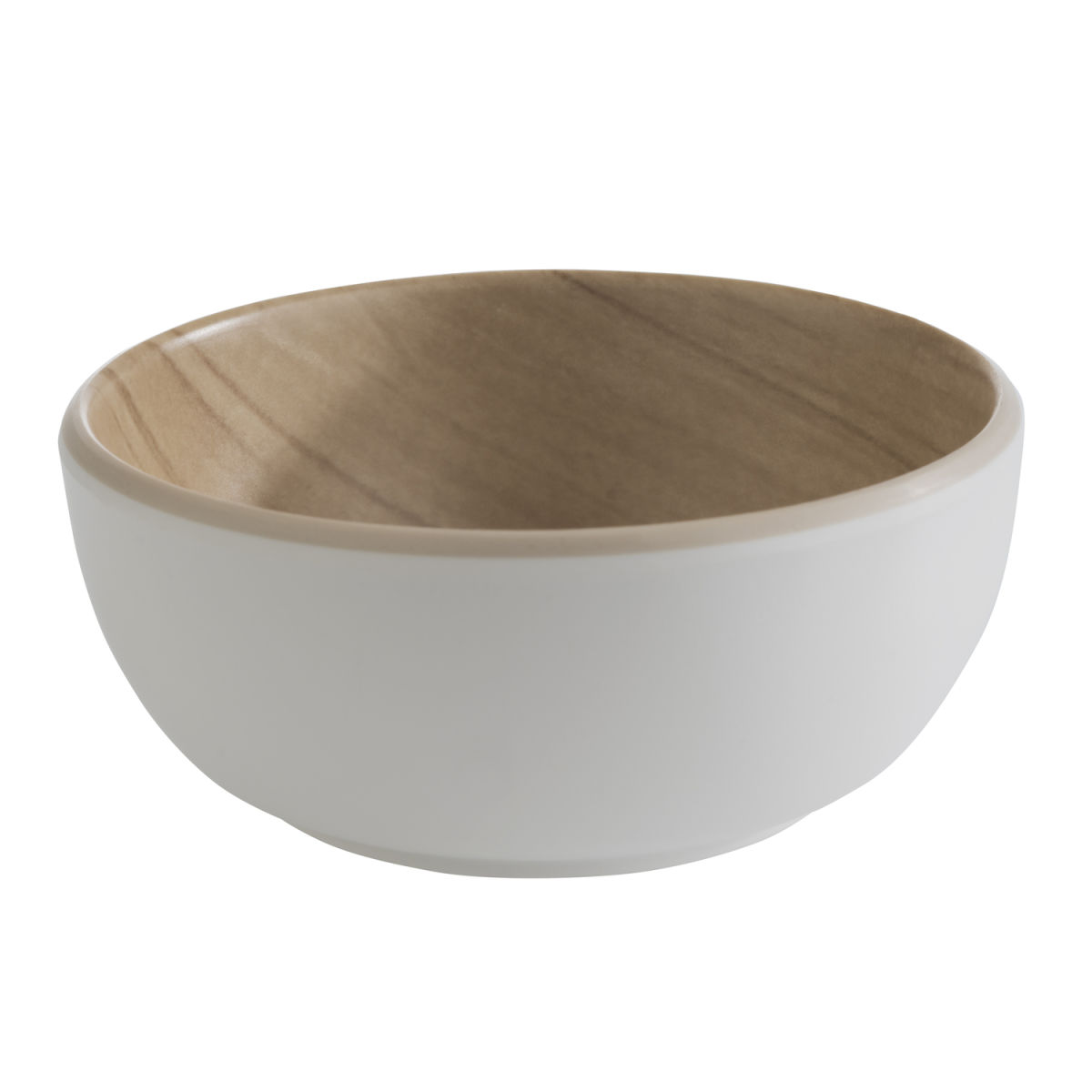 APS Schale FRIDA, Melamin, rund 100 ml, 8.5x8.5x8.5x3.5 cm (LxBxØxH); beige/weiß; rund