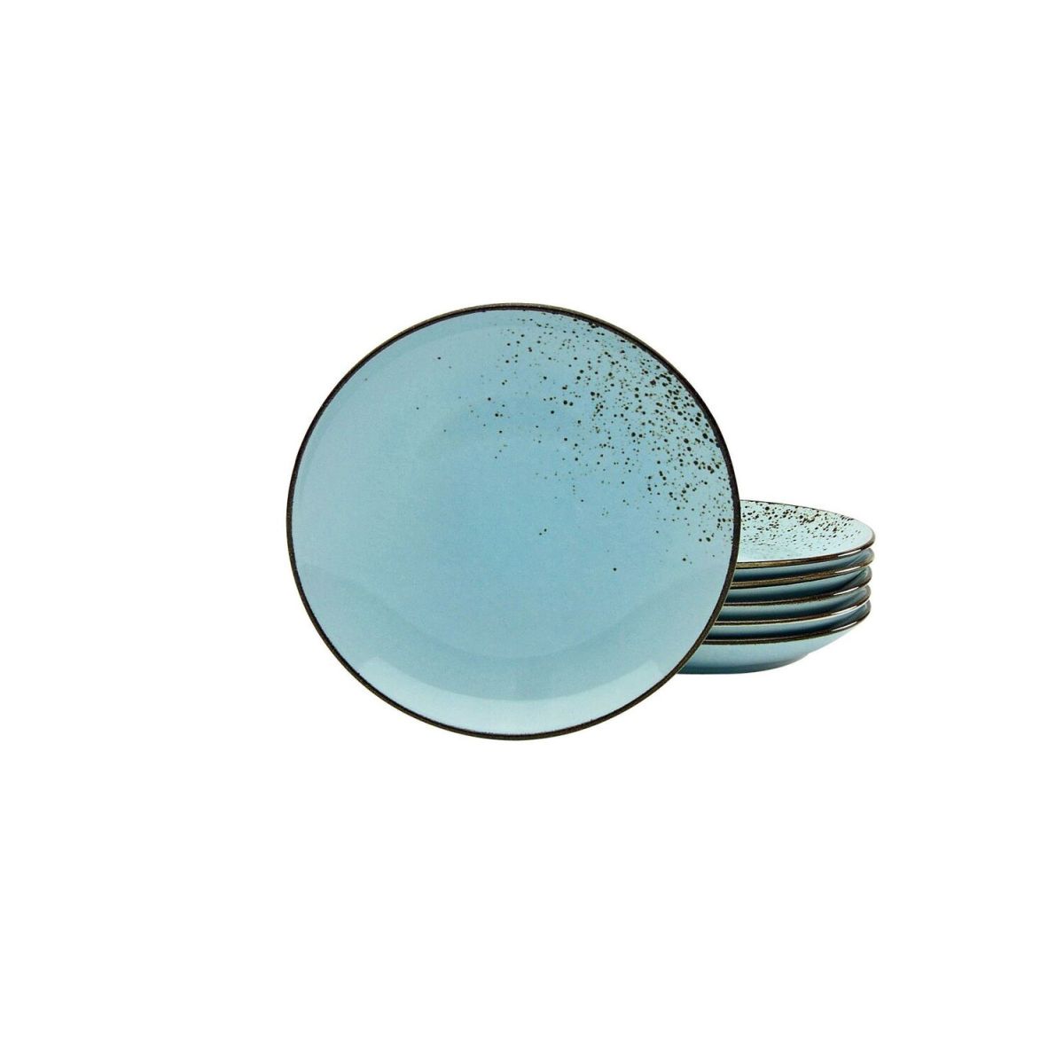 CreaTable Nature Collection - Dessertteller 6-tlg 21x3 cm (ØxH); hellblau; rund; 6 Stück / Pack