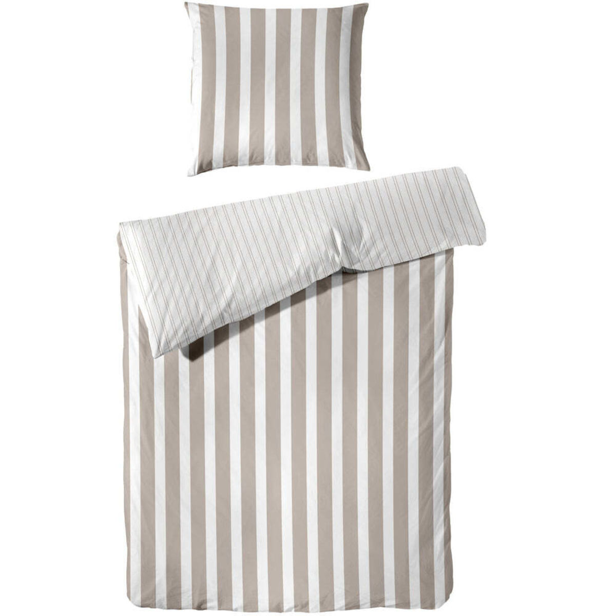 Decoper Perkal Bettwäsche Set; 140x200 cm (BxL), 60x80 cm (LxB); taupe