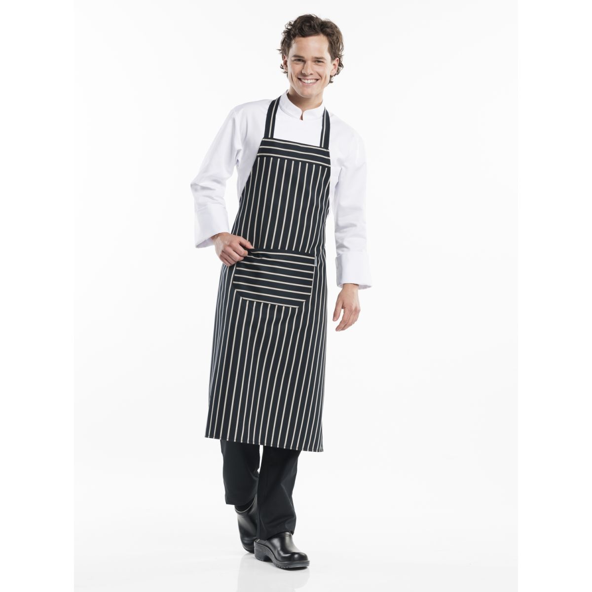 Chaud Devant Latzschürze Remo W75 – L100 100x75 cm (LxB); schwarz