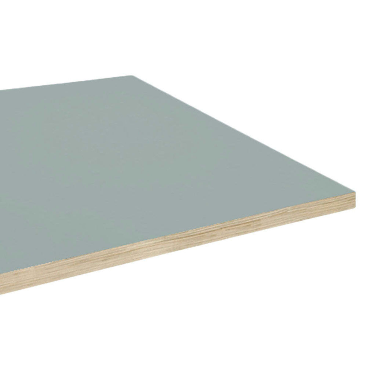 Piano tavolo quadrato, bordi effetto legno RestooTab; 70x70 cm (LxL); grigio; quadrata